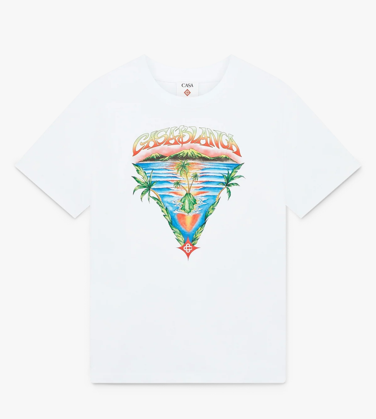MEN-Innocence Triangle Short Sleeve T‑Shirt-CASA BLANCA