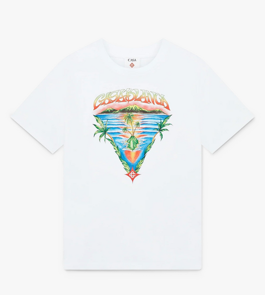 MEN-Innocence Triangle Short Sleeve T‑Shirt-CASA BLANCA