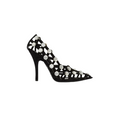 WOMEN - Heels "Grid" Pump  Black/Silver 105mm- The Attico