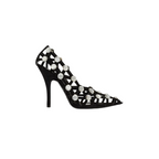 WOMEN - Heels "Grid" Pump  Black/Silver 105mm- The Attico