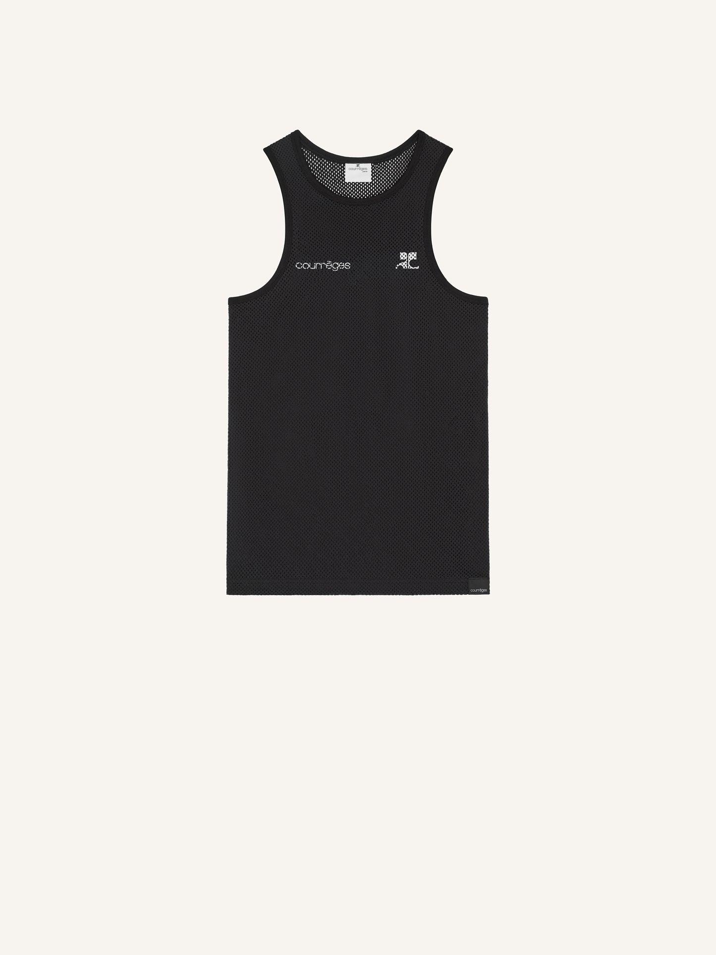 MEN - TANK TOP PRINTED MESH BLACK - Courrèges