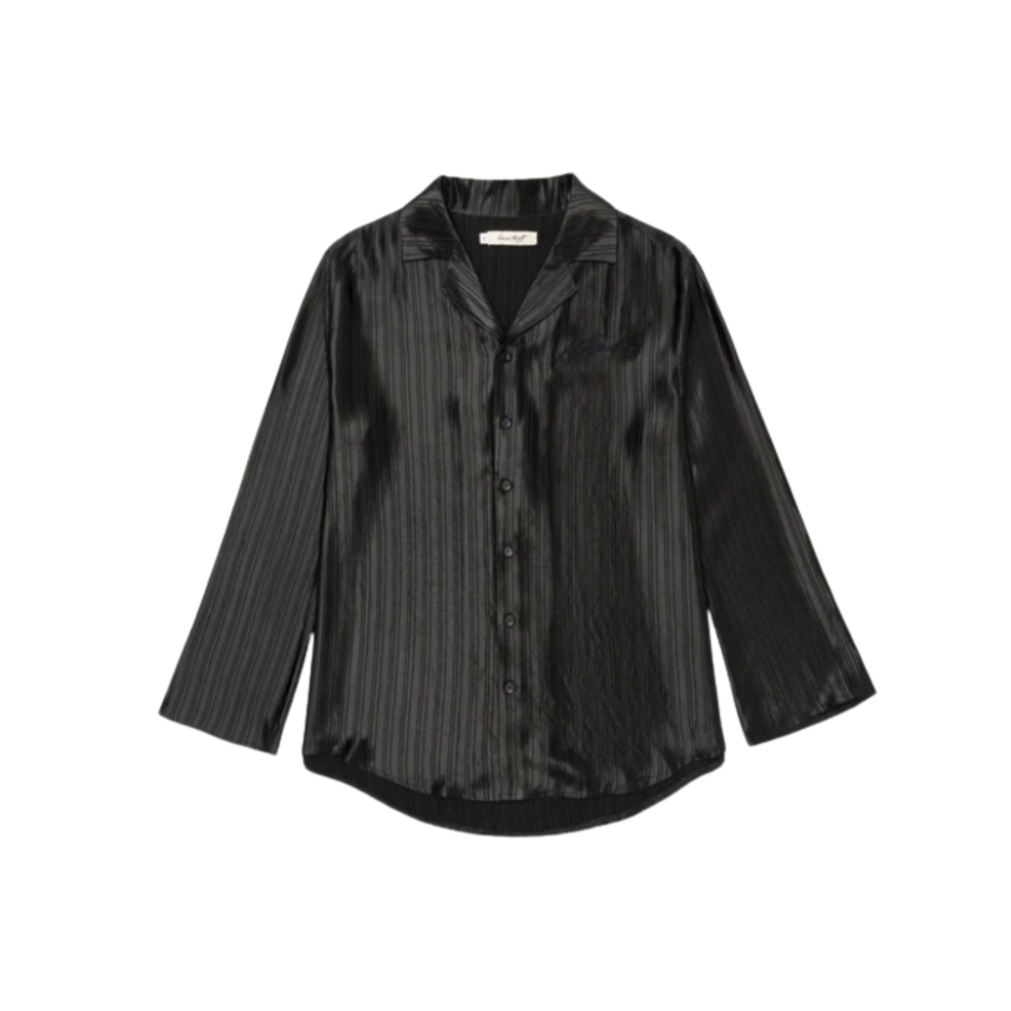 WOMEN - HONOR OVERSIZE BUTTON DOWN SHIRT - Black - HTG