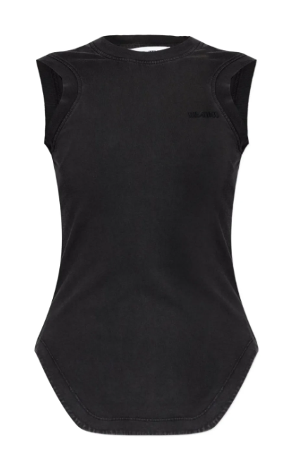WOMEN - TANK TOP BLACK VINTAGE - The Attico