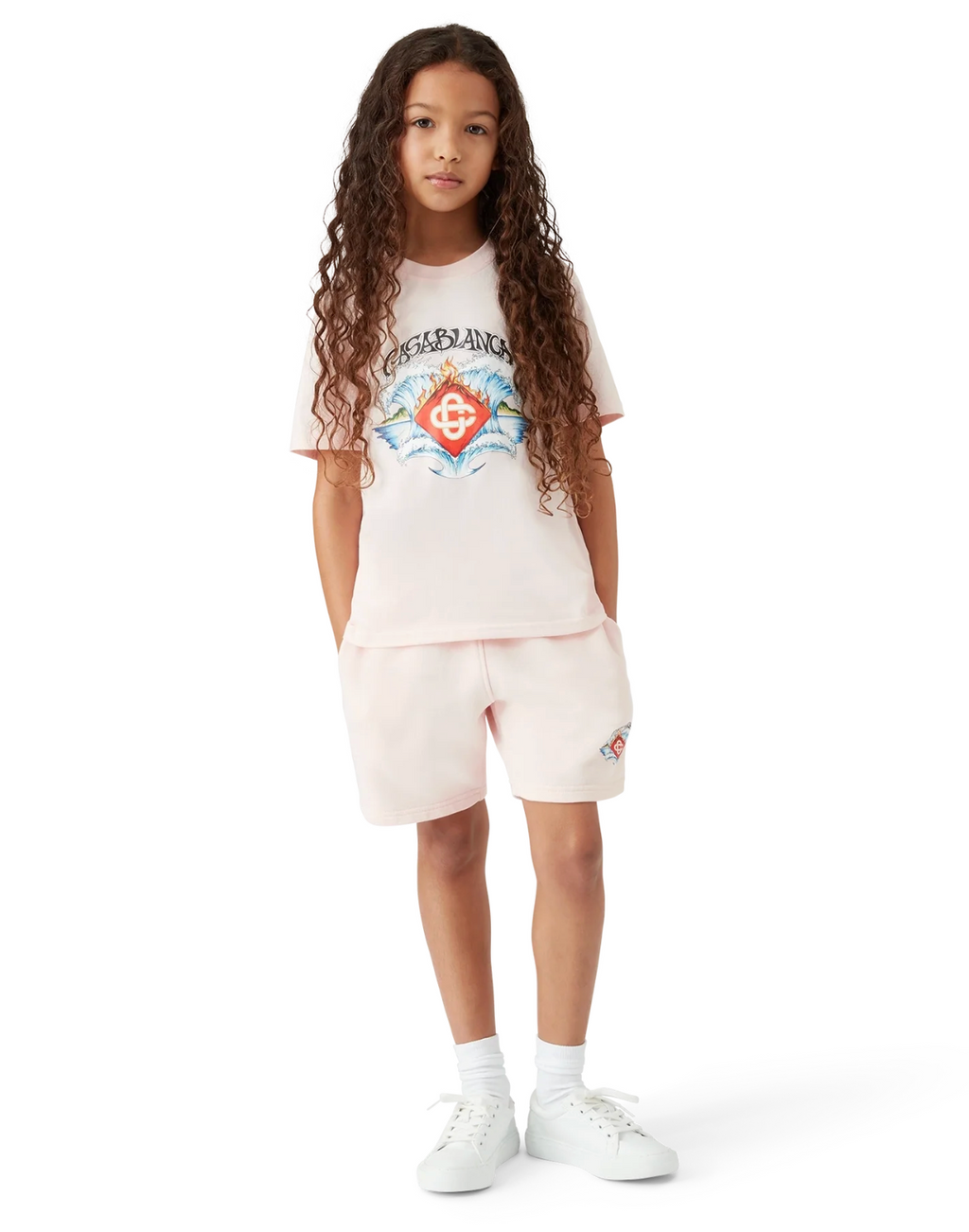 KIDS - T-SHIRT PINK WAVES - Casa Blanca
