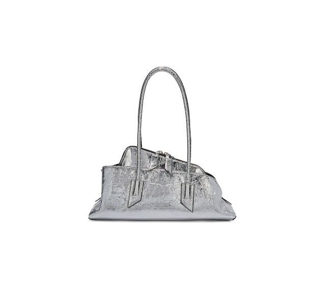 BAG - LA PASSEGGIATA SMALL SILVER TOP HANDLE - The Attico