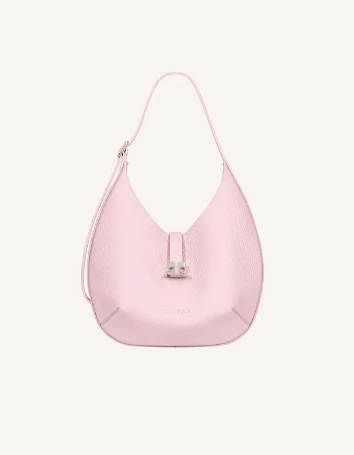 WOMEN - PETIT SAC ROSE HOBO EN CUIR GRAINÉ - Courrèges