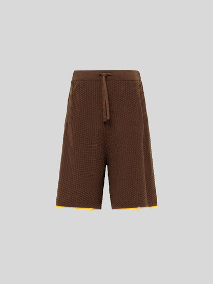 MEN - KNITTED SHORT BROWN - Laneus