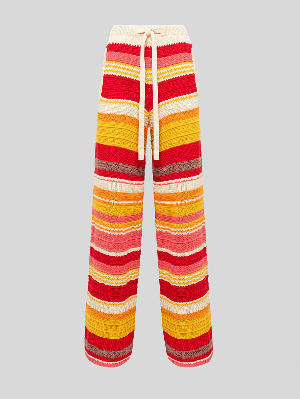 WOMEN - KNIT PANTS PINK MULTI - Laneus