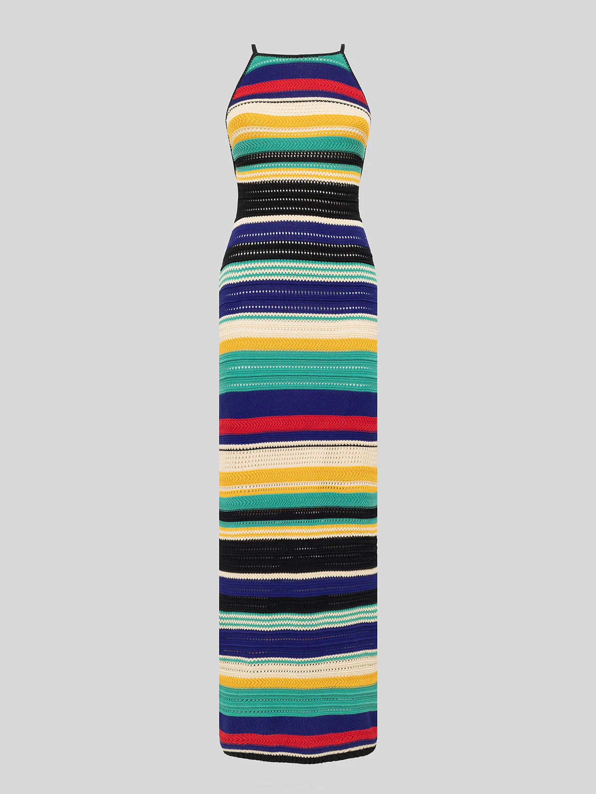 WOMEN - KNIT DRESS BLACK MULTI - Laneus