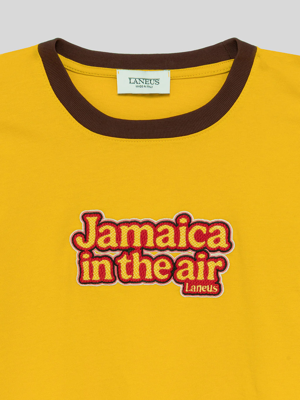 WOMEN - T-SHIRT YELLOW WITH PATCH - Laneus