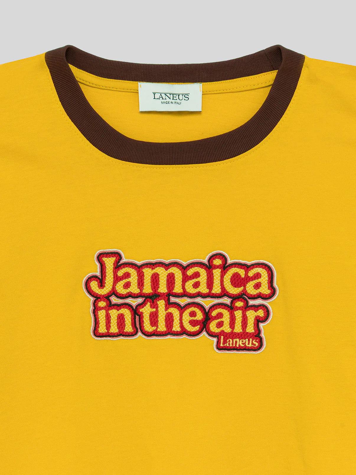 WOMEN - T-SHIRT YELLOW WITH PATCH - Laneus