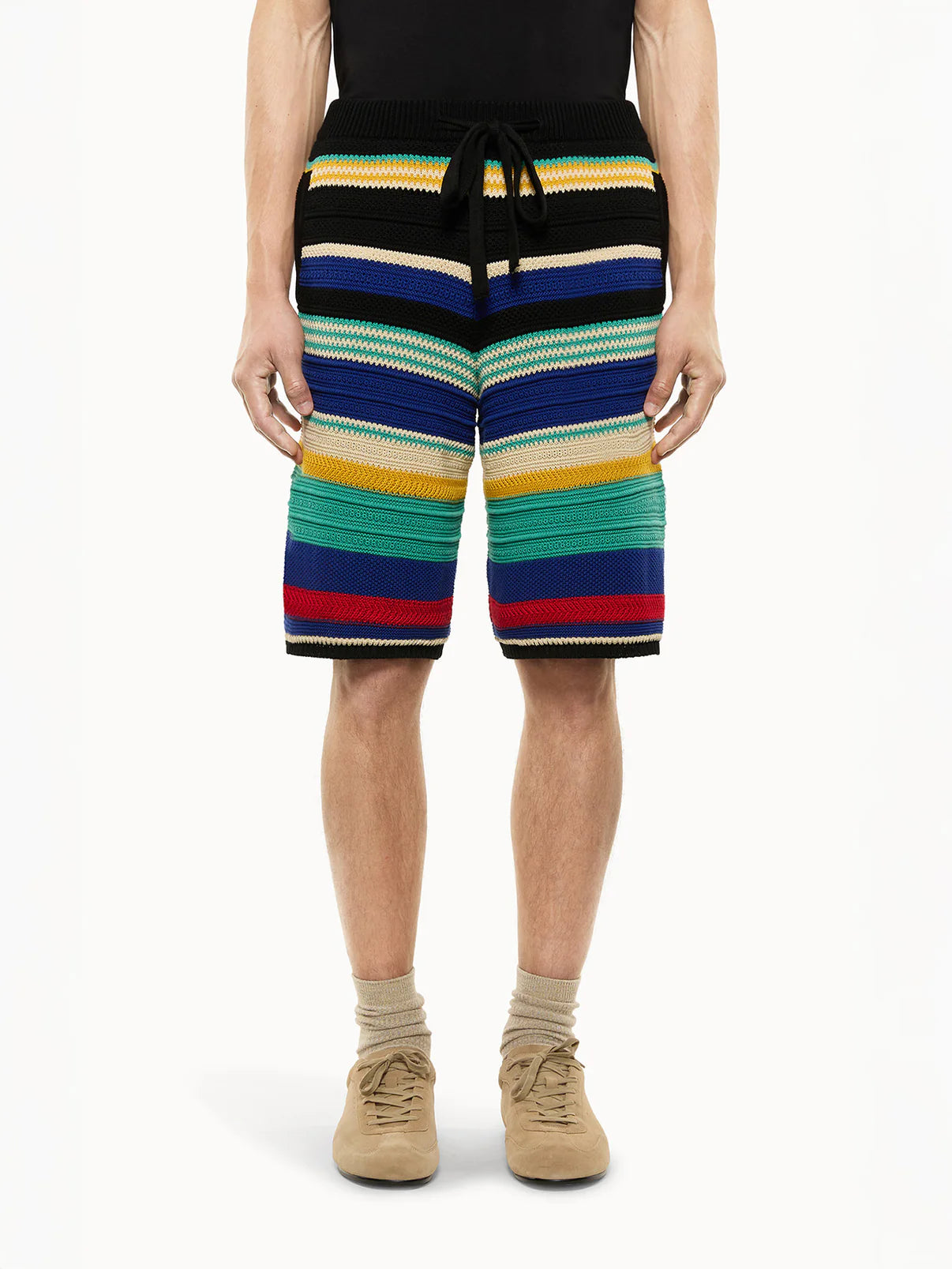 MEN - Knit Short Black Multi - Laneus