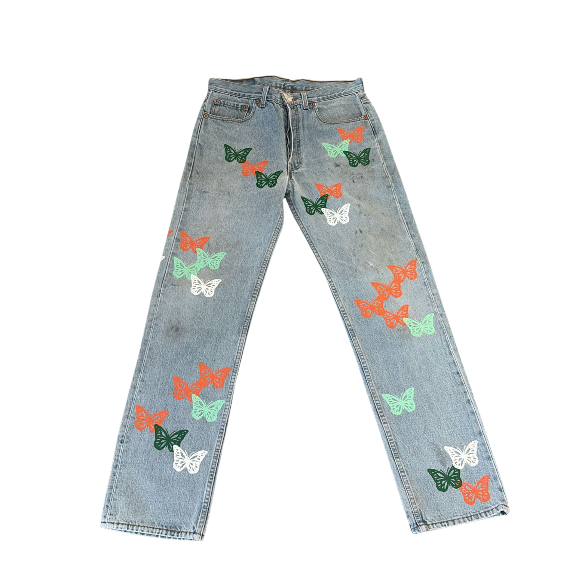 BUTTERFLY DENIM JEANS MULTI COLORS - About Dreams