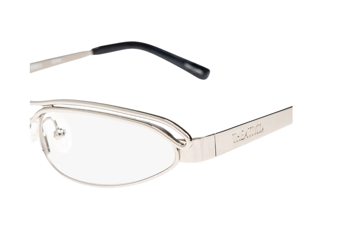 WOMEN - SILVER BLACK SUNGLASSES - The Attico