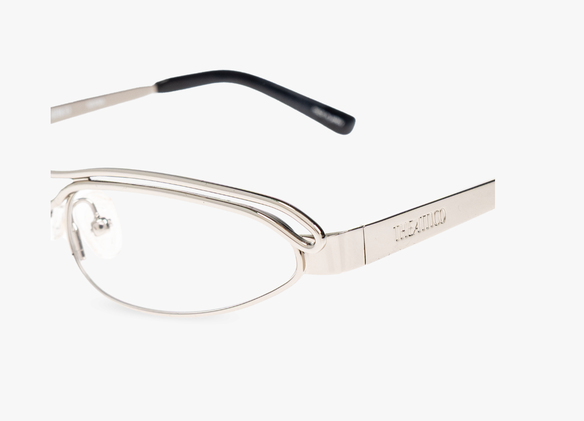 WOMEN - SILVER BLACK SUNGLASSES - The Attico