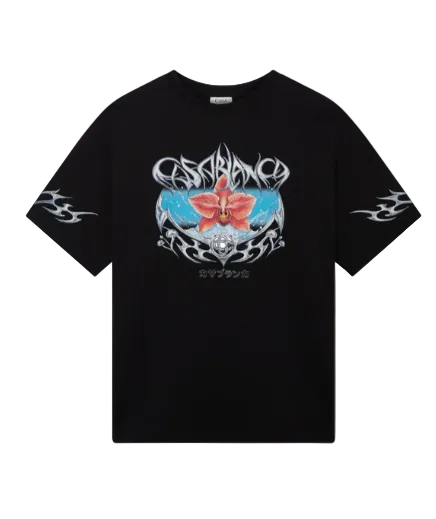 MEN - BLADES PRINTED OVERSIZED T-SHIRT Black - Casa Blanca
