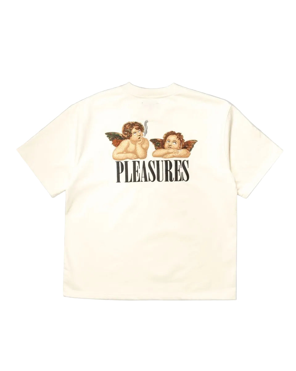 MEN - T-SHIRT DYNAMIQUE SHORT SLEEVE CREWNECK WHITE - Pleasures