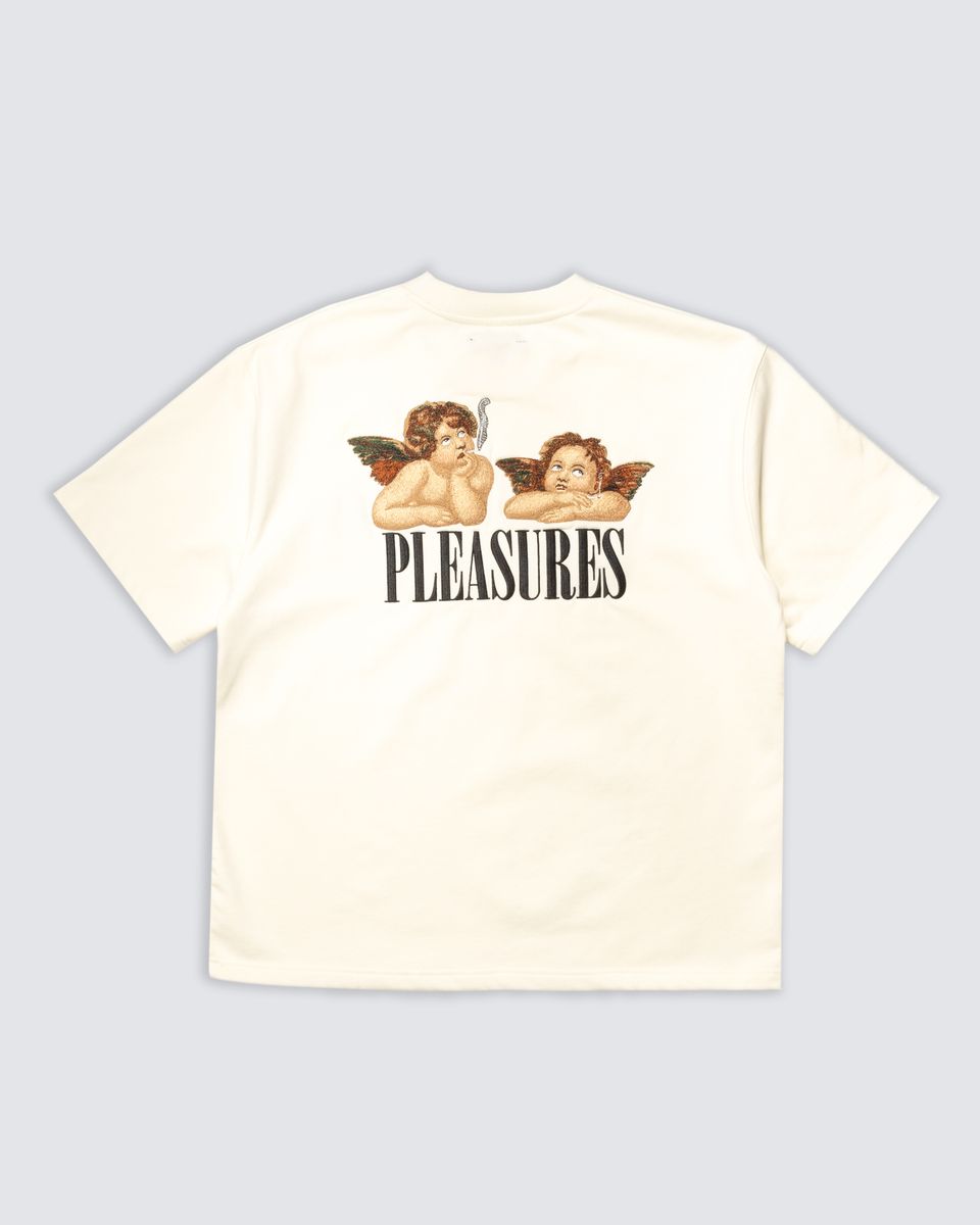 MEN - T-SHIRT DYNAMIQUE SHORT SLEEVE CREWNECK WHITE - Pleasures