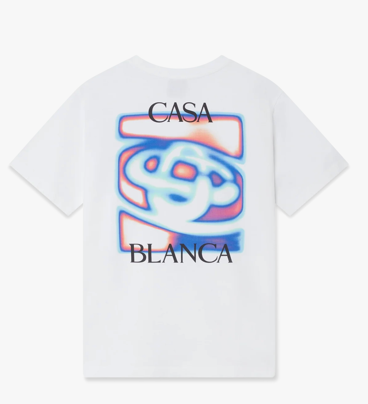 MEN-Heat Map Logo Short Sleeve T‑Shirt-CASA BLANCA