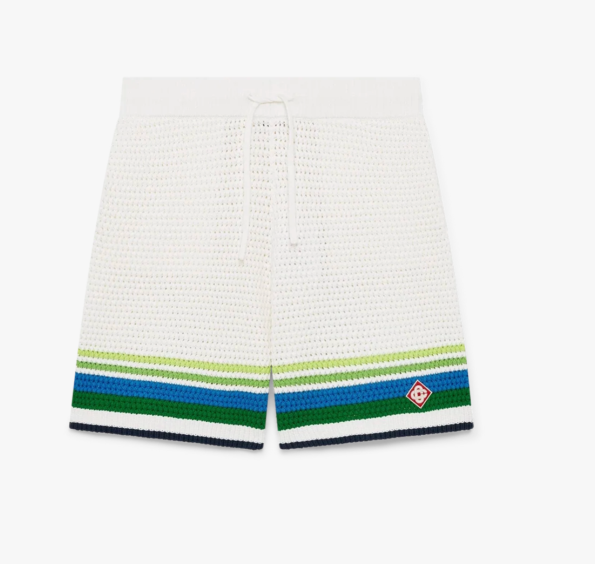 MEN-Stripe Knitted Shorts-CASA BLANCA