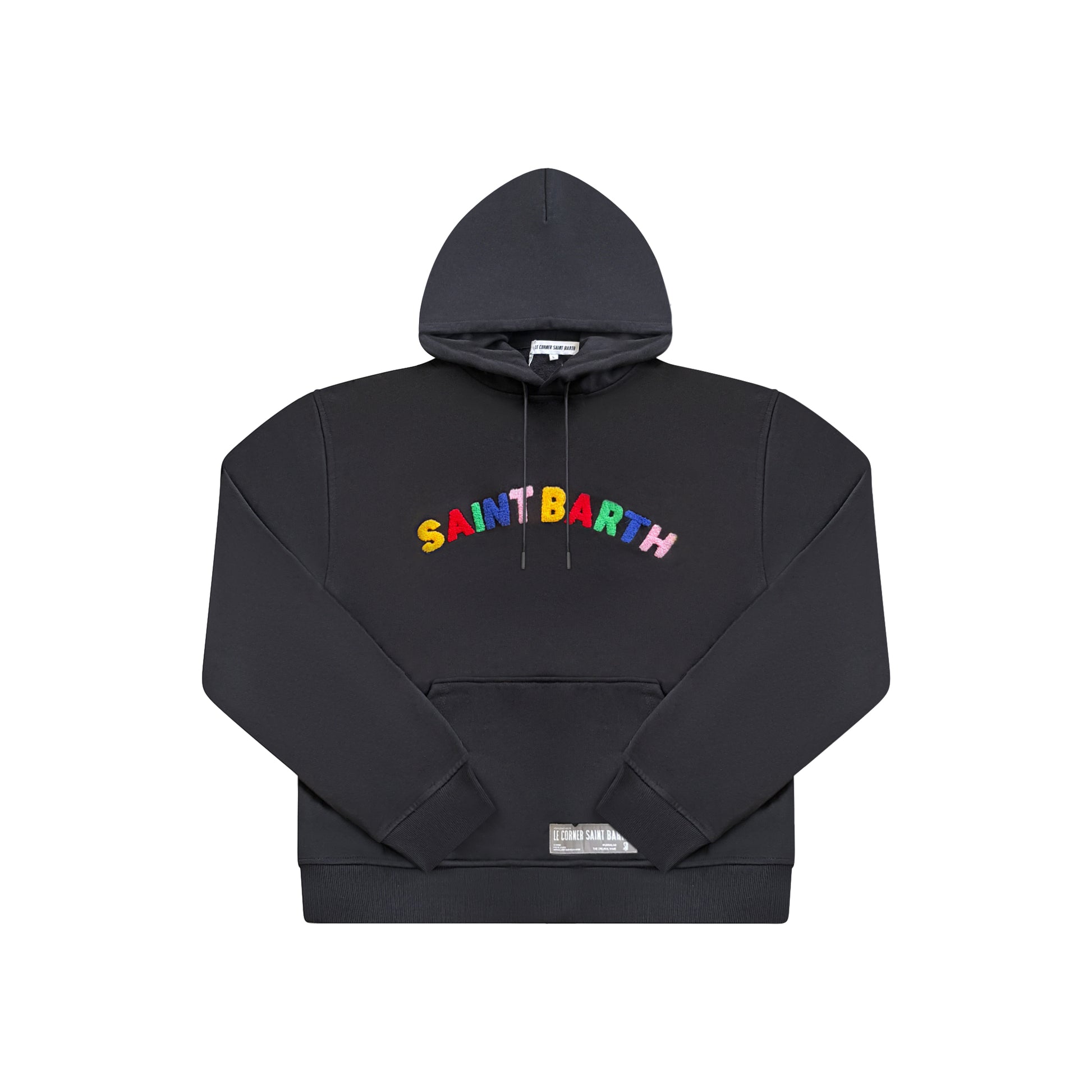 RAINBOW HOODIE BLACK - Le Corner Saint Barth