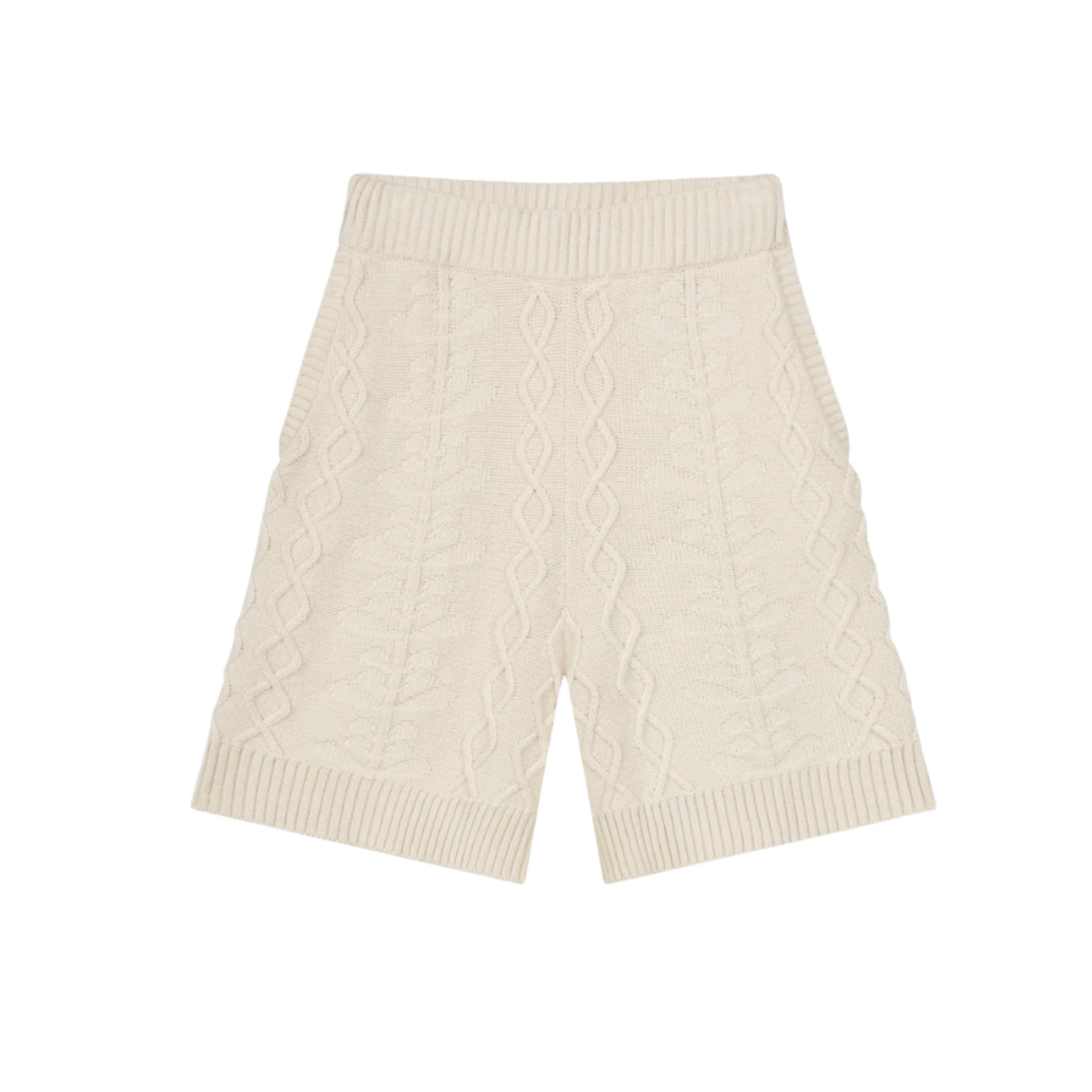 MEN - CABLE KNIT SHORTS - Beige - Rough