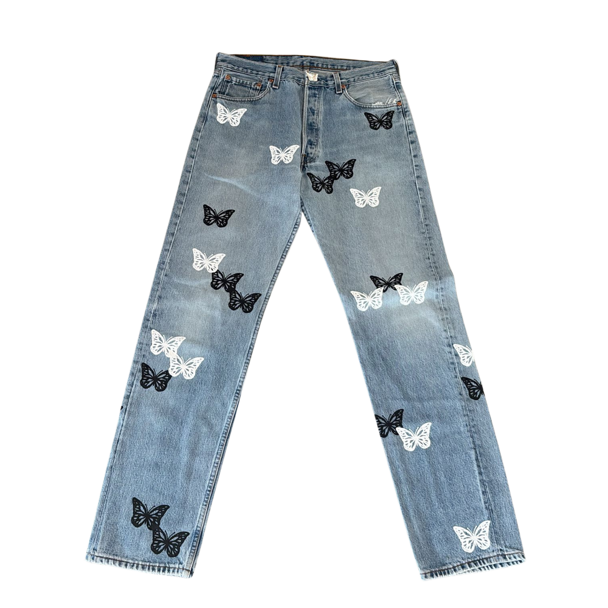 BUTTERFLY DENIM JEANS MULTI COLORS - About Dreams