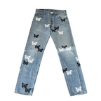 BUTTERFLY DENIM JEANS MULTI COLORS - About Dreams