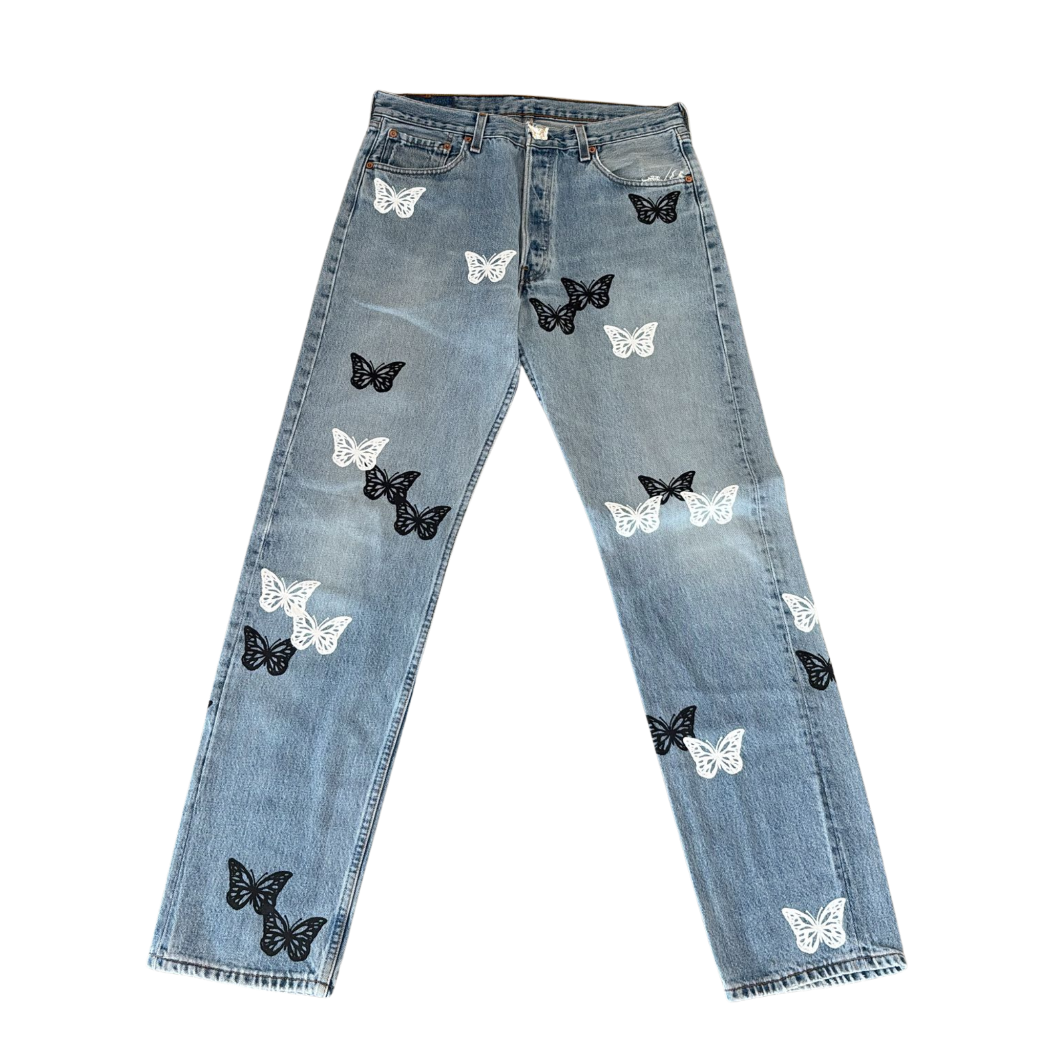 BUTTERFLY DENIM JEANS MULTI COLORS - About Dreams
