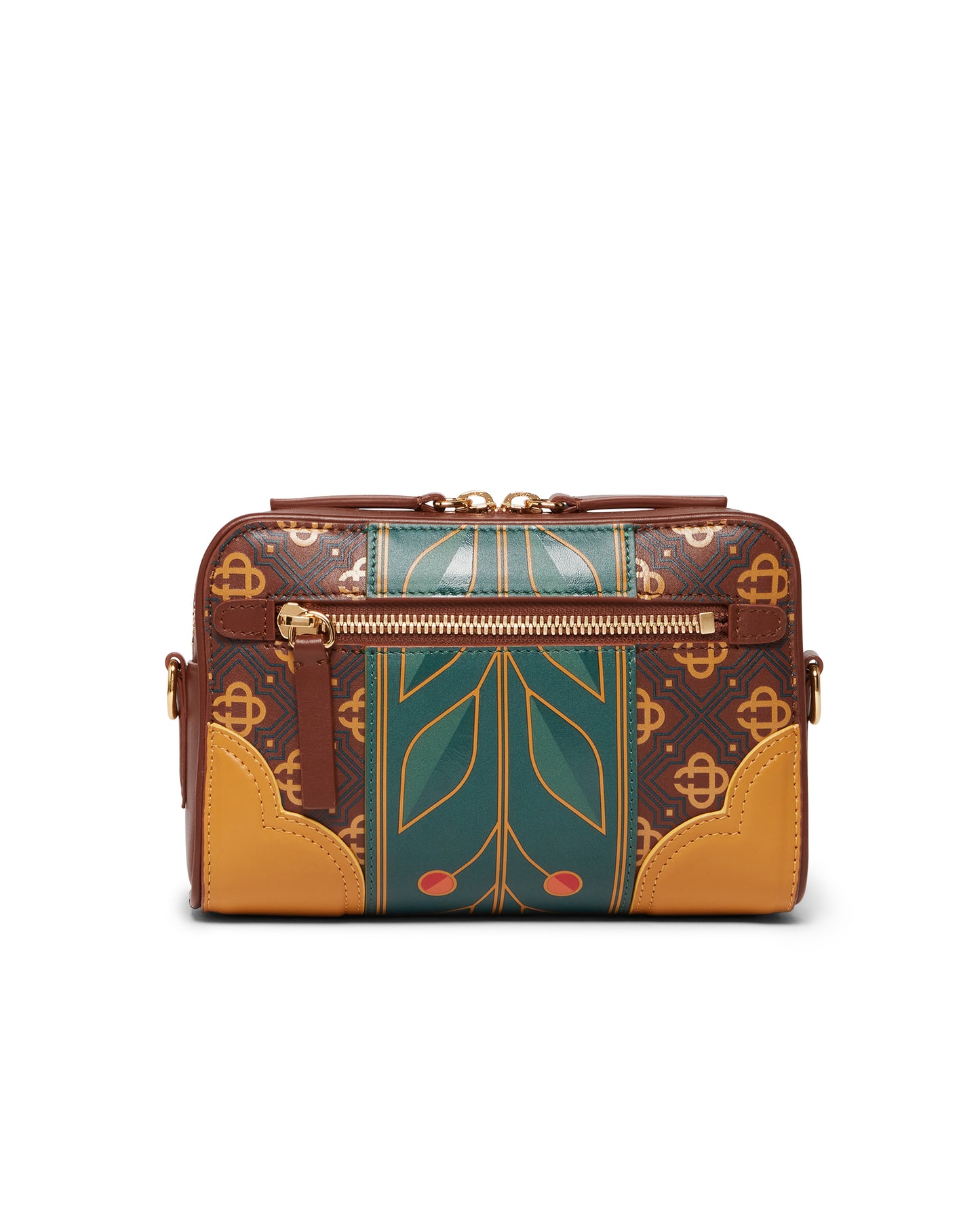 BAG - Brown Monogram Crossbody - Casa Blanca