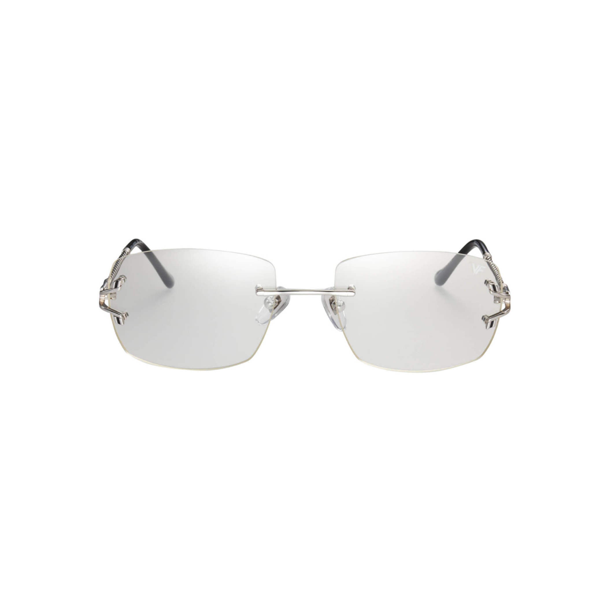 Bal Harbour Rimless Drill Mount 24KT White Gold White Gold / Clear - VF