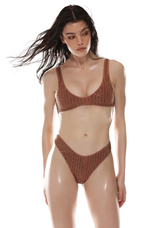 WOMEN - BRASSIERE AND BRAZILIAN SET BURGENDY - Venuja