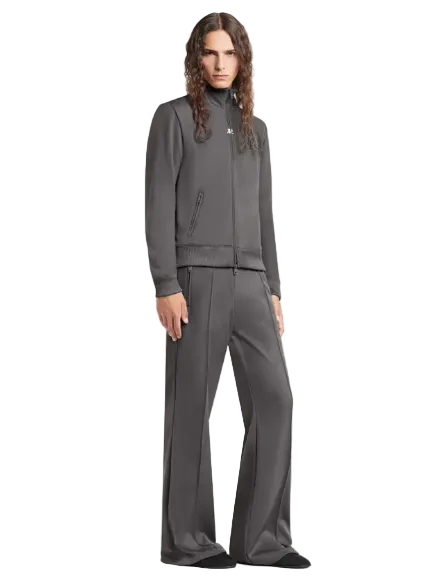 UNISEX TRACKSUIT PANTS INTERLOCK Carbone - Courrèges
