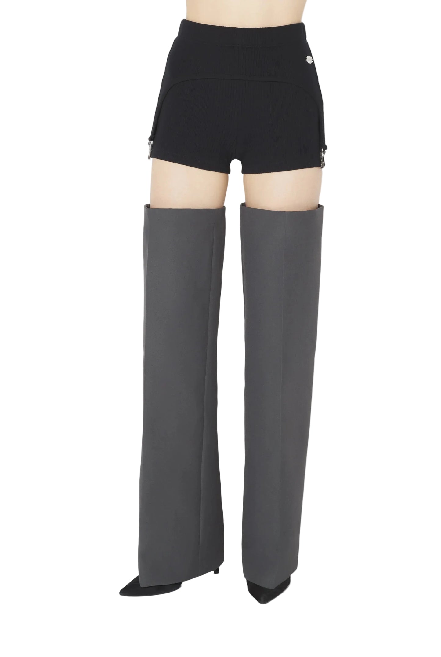 WOMEN - The Black Garter Mini-Shorts - JPG