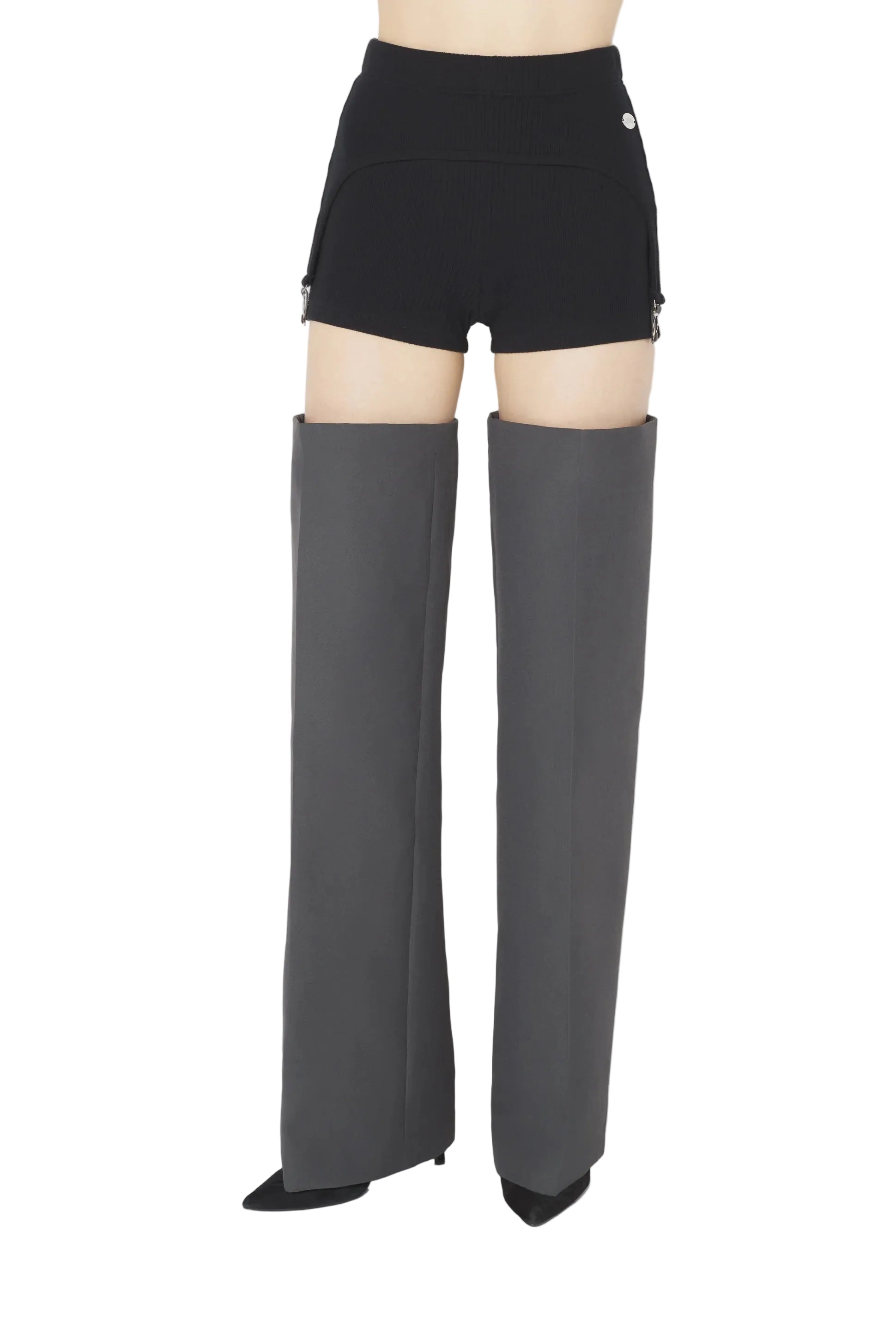 WOMEN - The Black Garter Mini-Shorts - JPG