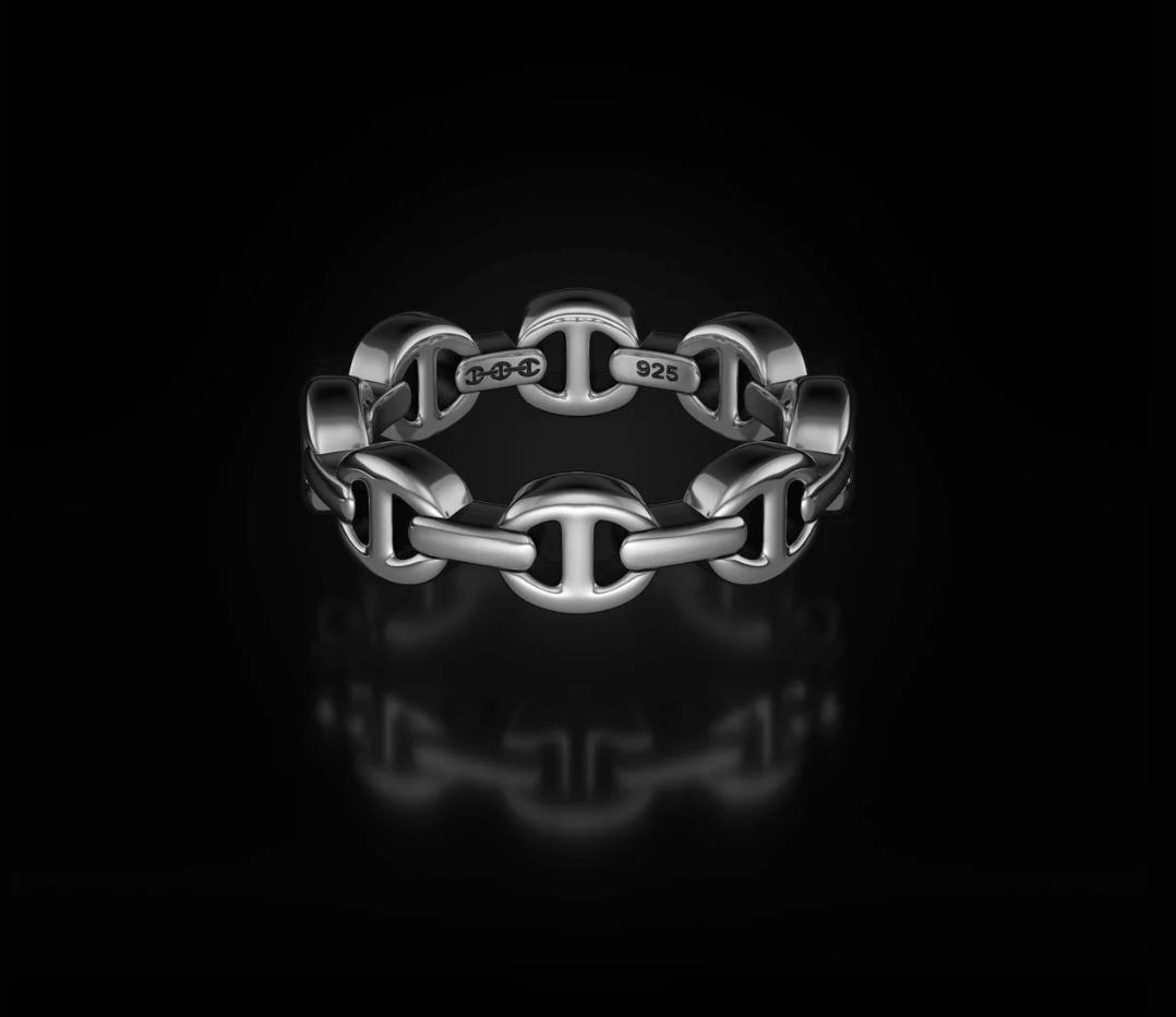 RING DAME TRI-LINK SILVER - Hoorsenbuhs