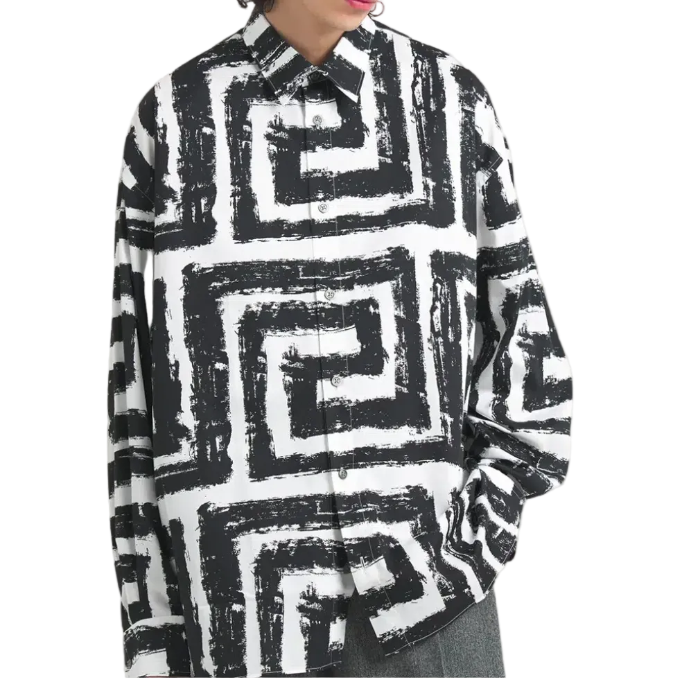 MEN - Shirt Etudes Spiral White/Black