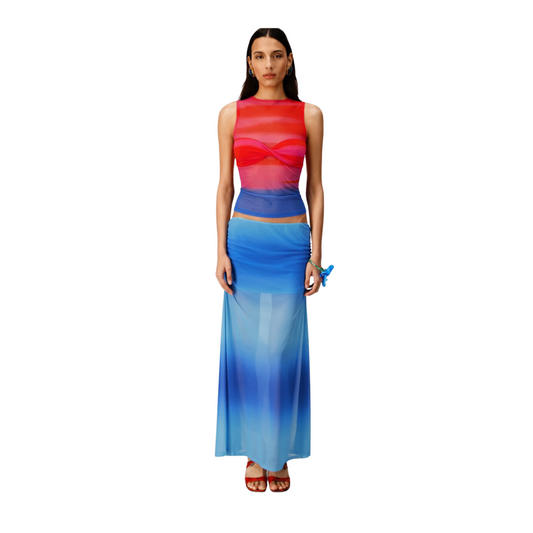 WOMEN - Selena Set Sunset Blue/Red - Mirae Paris