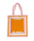BAG - CROCHET STRIPES ORANGE - Casa Blanca