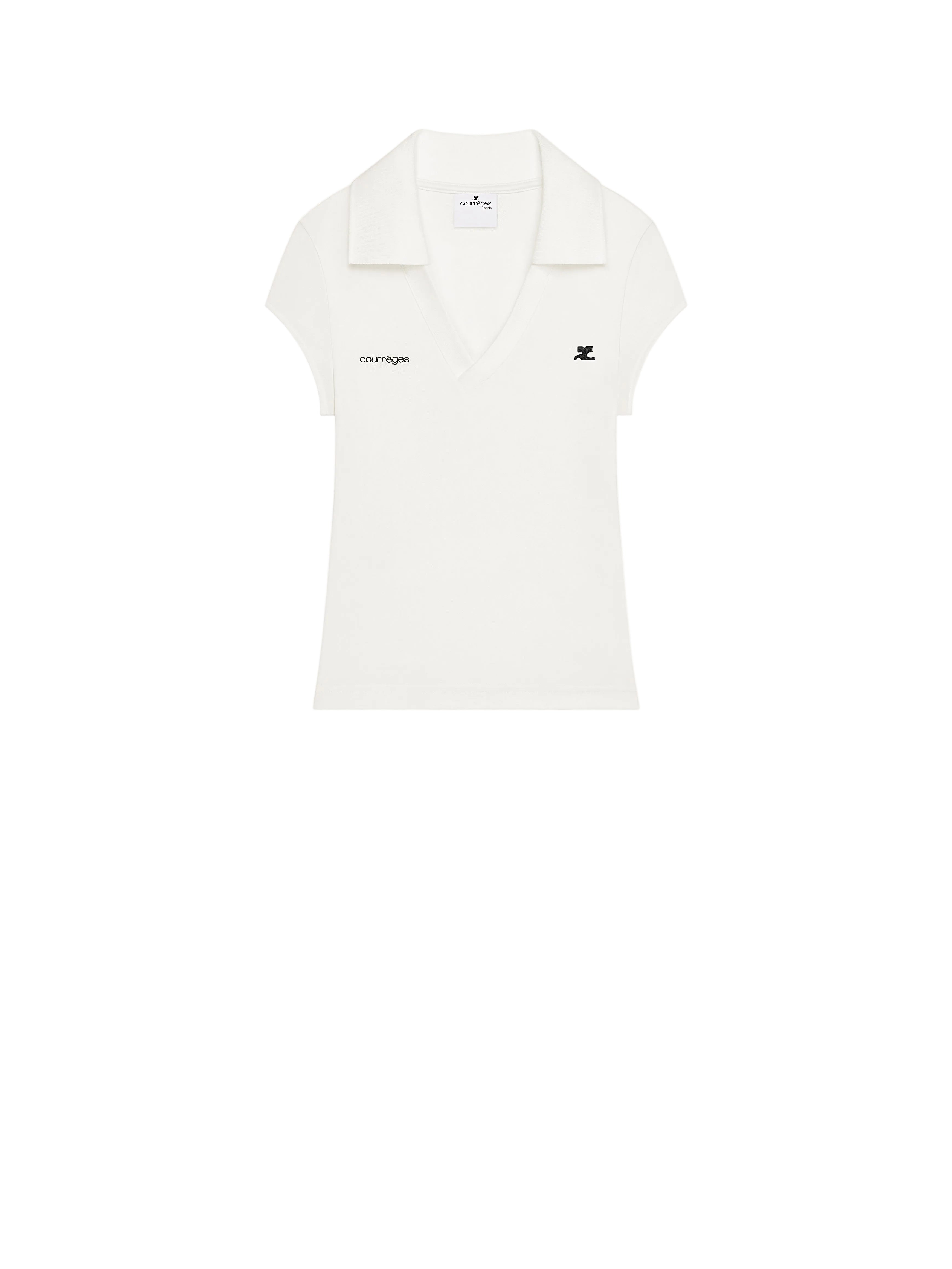 WOMEN - SPORT CROPPED POLO WHITE - Courrèges