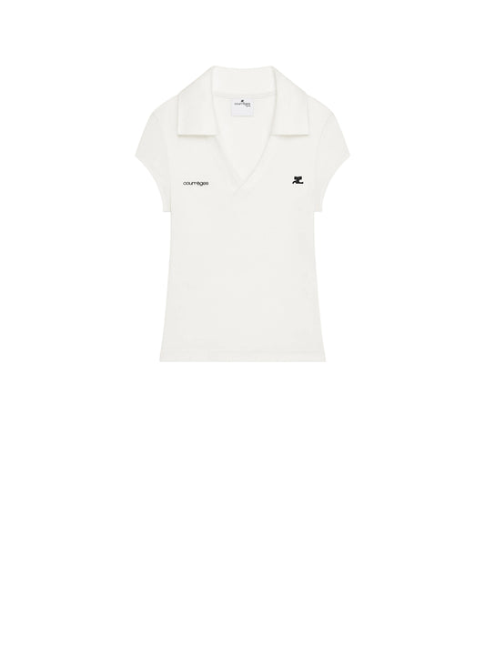 WOMEN - SPORT CROPPED POLO WHITE - Courrèges