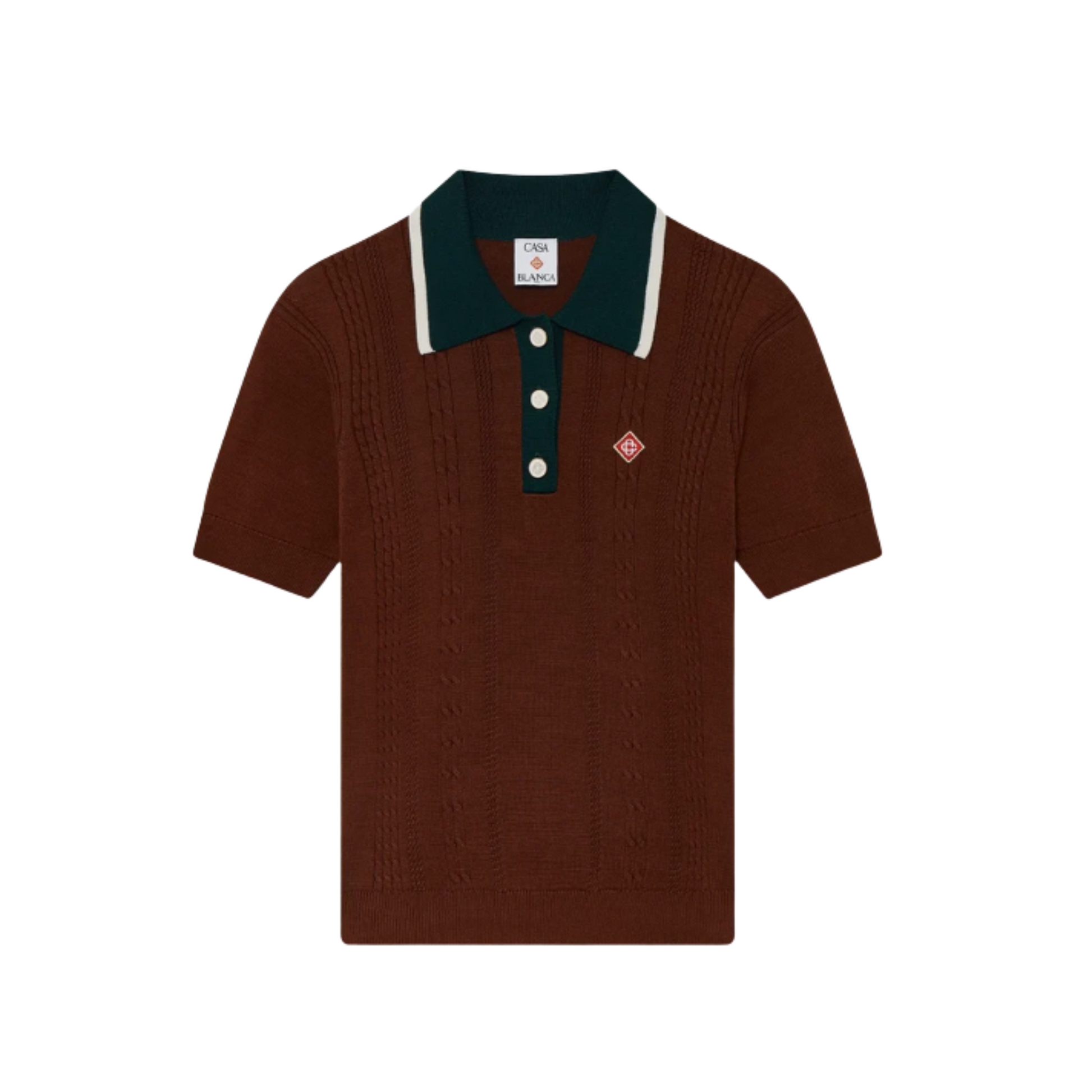 WOMEN - KNIT POLO SHIRT Brown - Casa Blanca