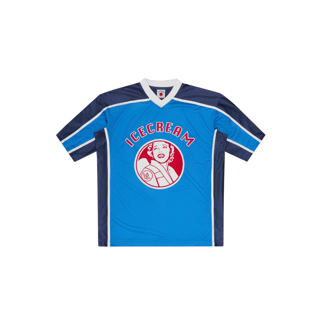 MEN - WAITRESS FOOTBALL TOP BLUE - Ice Cream