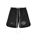 MEN - NYLON OLIVE BRANCH SHORTS - Black - Rough