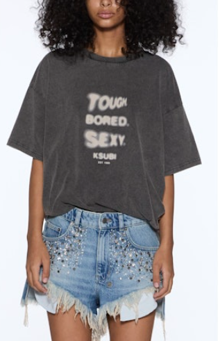 WOMEN - TBS BLEACH TEE SMOKE - Ksubi