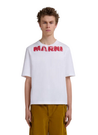 MEN - T-SHIRT WHITE MAXI IMPRIMÉ RED - Marni