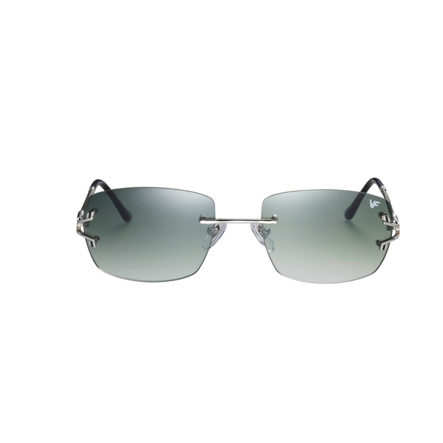 Bal Harbour Rimless Drill Mount 24KT White Gold White Gold / Green Gradient - VF