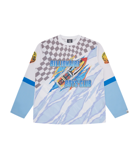 MEN - SPEED RIPPER LS SPORT TOP WHITE/BLUE - BBC