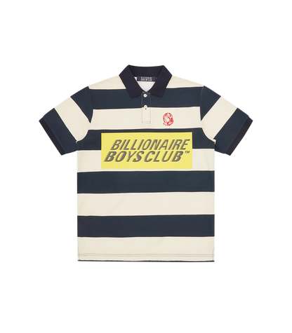 MEN - REGATTA STRIPE POLO SHIRT NAVY/ECRU - BBC