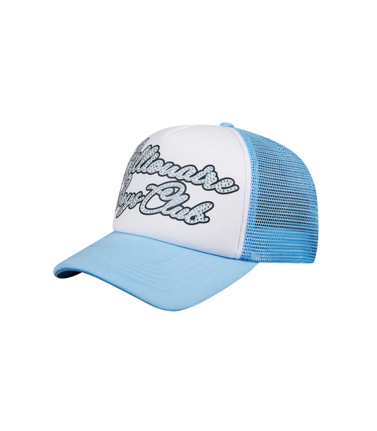 MEN - DIAMOND SCRIPT TRUCKER CAP BLUE/WHITE - BBC